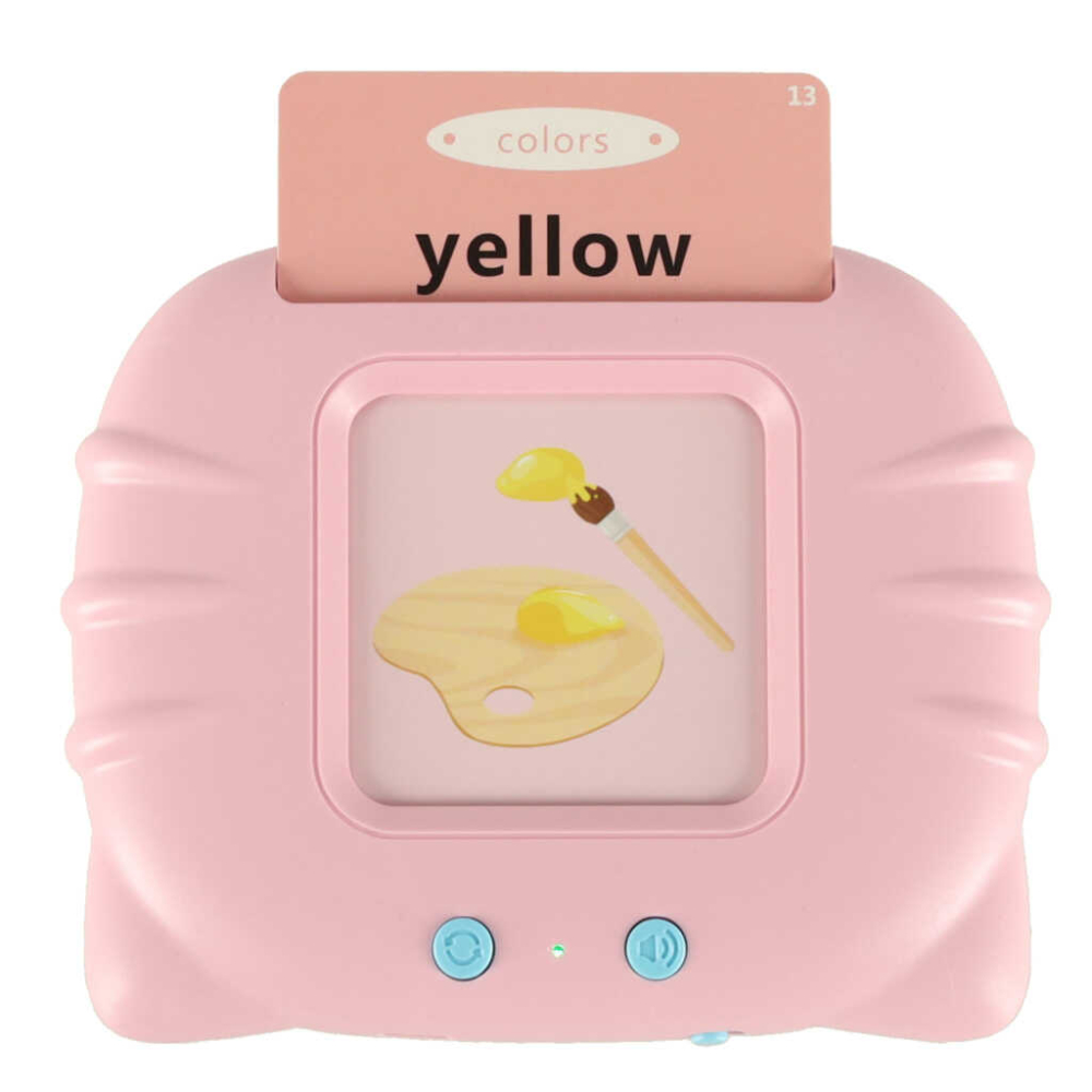 Cititor de carduri pentru invatarea vocabularului in limba engleza, 112 Carduri, Reincarcabil, Roz [6]