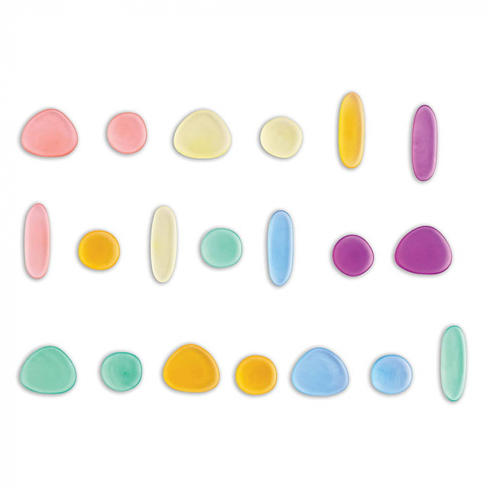 Clear Rainbow Pebbles, set 36 de pietricele translucide, 1-5 ani [5]