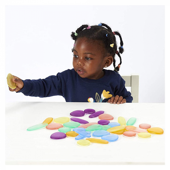 Clear Rainbow Pebbles, set 36 de pietricele translucide, 1-5 ani [2]
