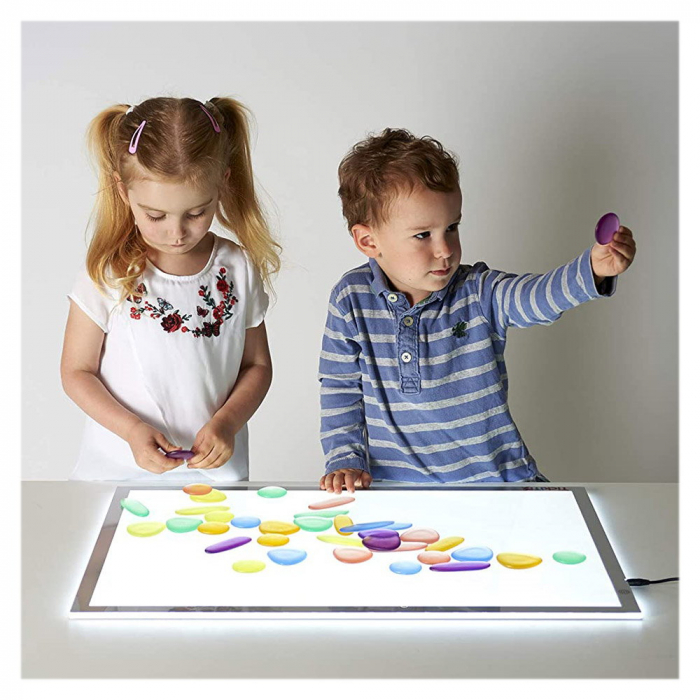 Clear Rainbow Pebbles, set 36 de pietricele translucide, 1-5 ani [3]