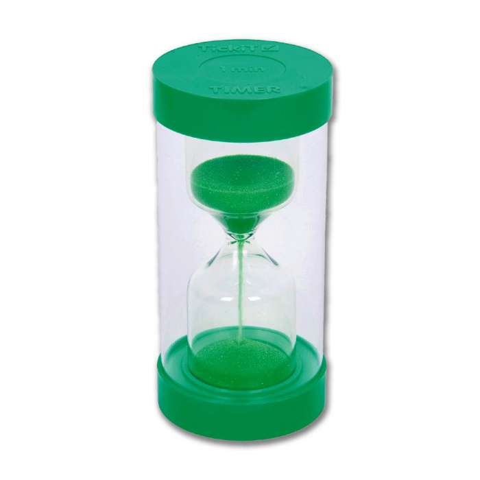 Clepsidra jumbo cu nisip verde, 1 minut, TickiT, 3-7 ani [1]