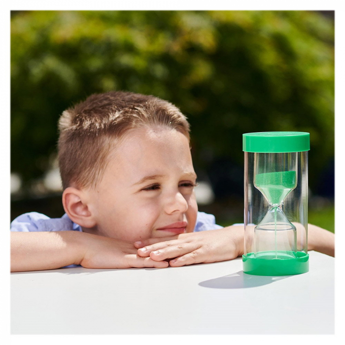 Clepsidra jumbo cu nisip verde, 1 minut, TickiT, 3-7 ani [2]