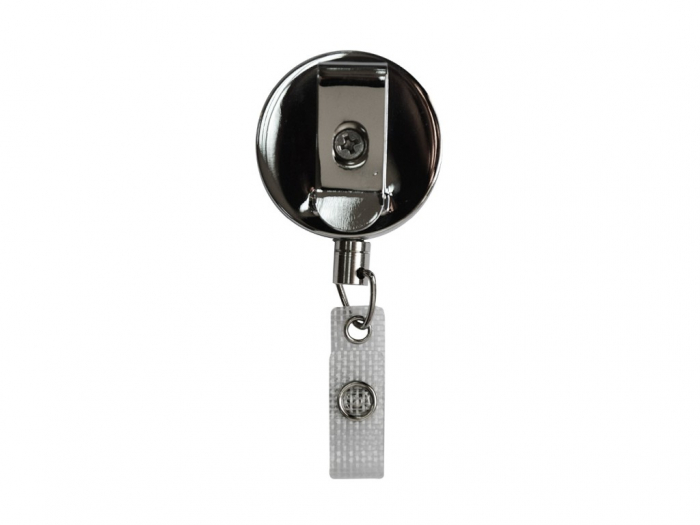 Clip din metal cu fir retractabil pentru portecuson [2]