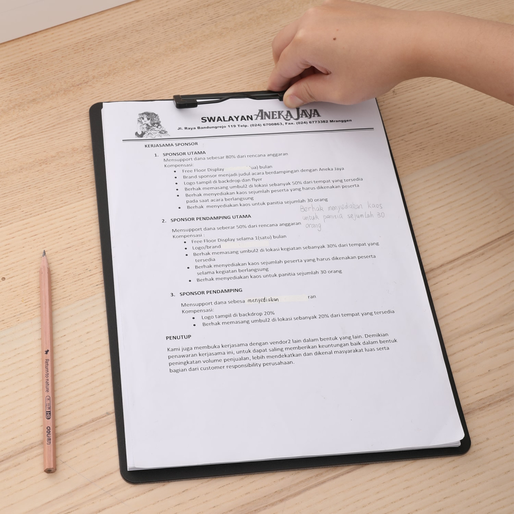 Clipboard simplu foam negru deli [3]