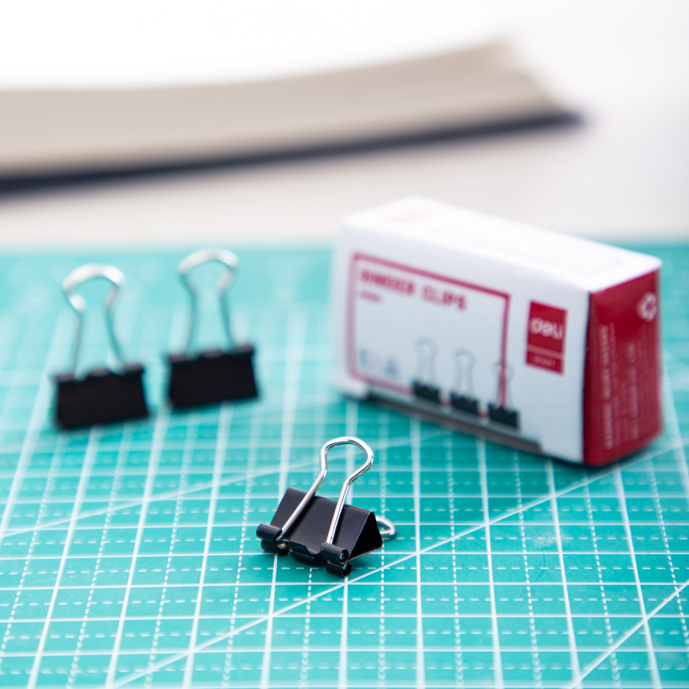 Clips hartie 15mm 12 buc/cut. carton deli [4]
