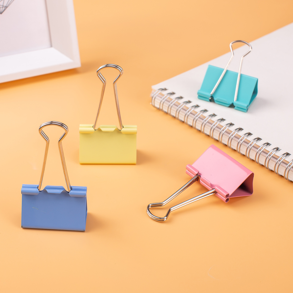 Clips hartie 41mm color 24 buc/cut. plastic deli [4]