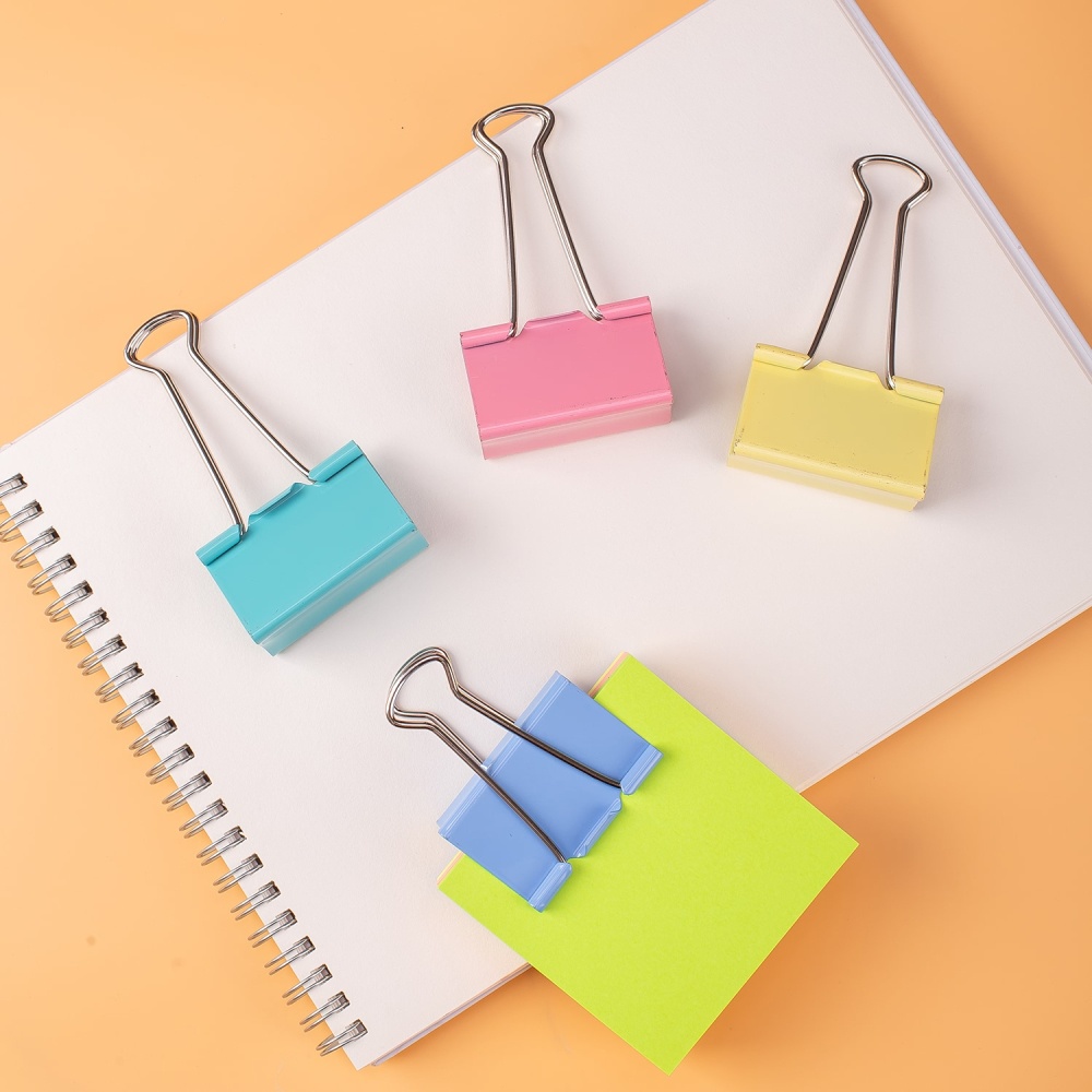 Clips hartie 51mm color 12 buc/cut. plastic deli [4]