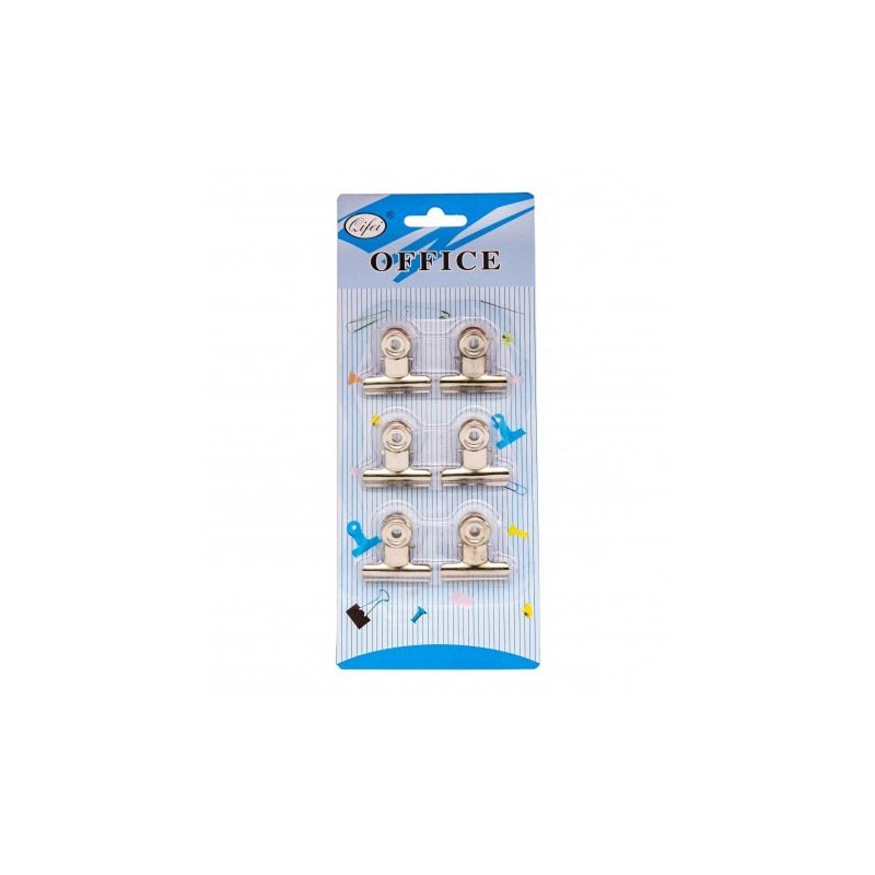 Clipsuri metalice Office Cover A1025, 28mm, argintii, blister 6 buc [1]