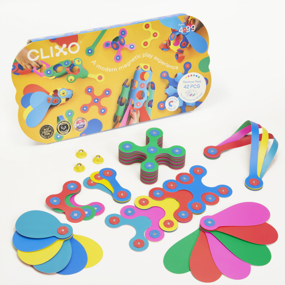 Clixo  joc magnetic de construit - Curcubeu (42 piese) [1]