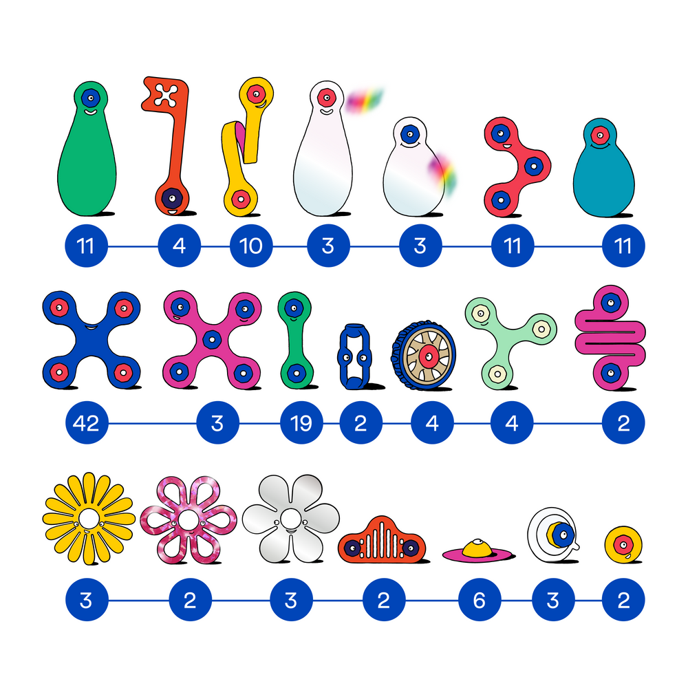 ClixoÂ® joc magnetic de construit - Distractie in familie (150 piese) [2]