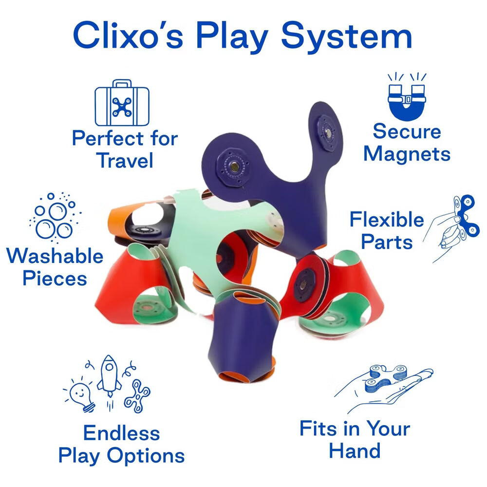 ClixoÂ® joc magnetic de construit - Tiny & Mighty - Spatiul cosmic (9 piese) [3]