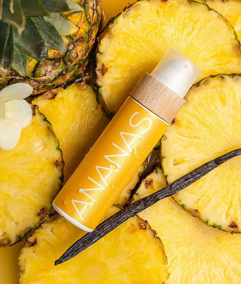 COCOSOLIS ANANAS Suntan & Body Oil, ulei natural pentru bronz rapid, 100ml [3]