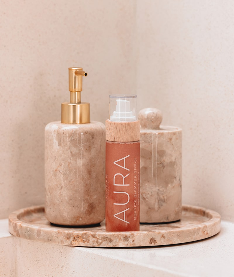 COCOSOLIS AURA, Peptide Shimmer Spray, lumineaza, hidrateaza, pentru fata, corp si par, 100 ml [2]