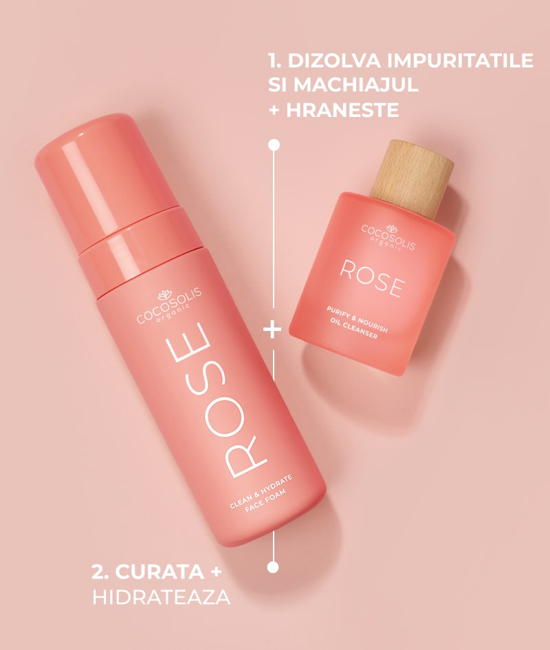 COCOSOLIS ROSE Clean & Hydrate Face Foam, pt hidratare si uniformizare [3]