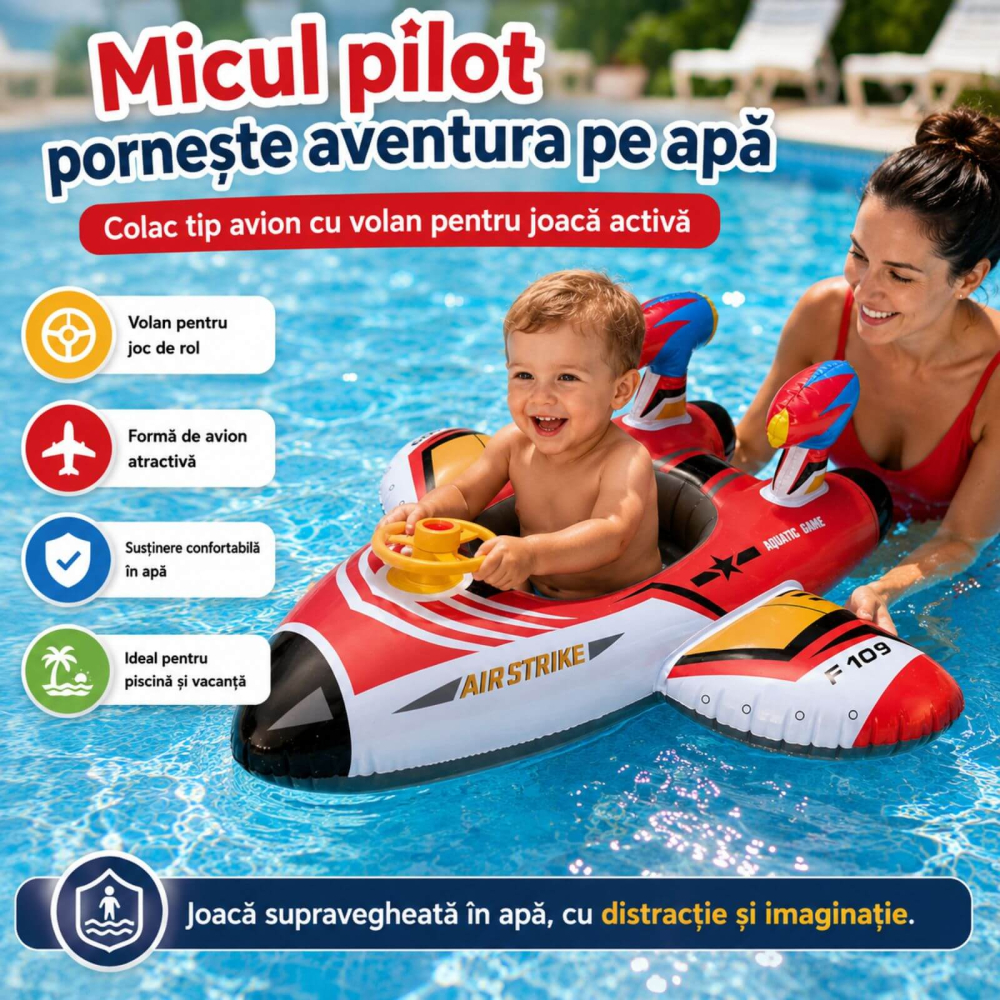 Colac copii Avion cu volan si chilotel, 1-5 ani [3]