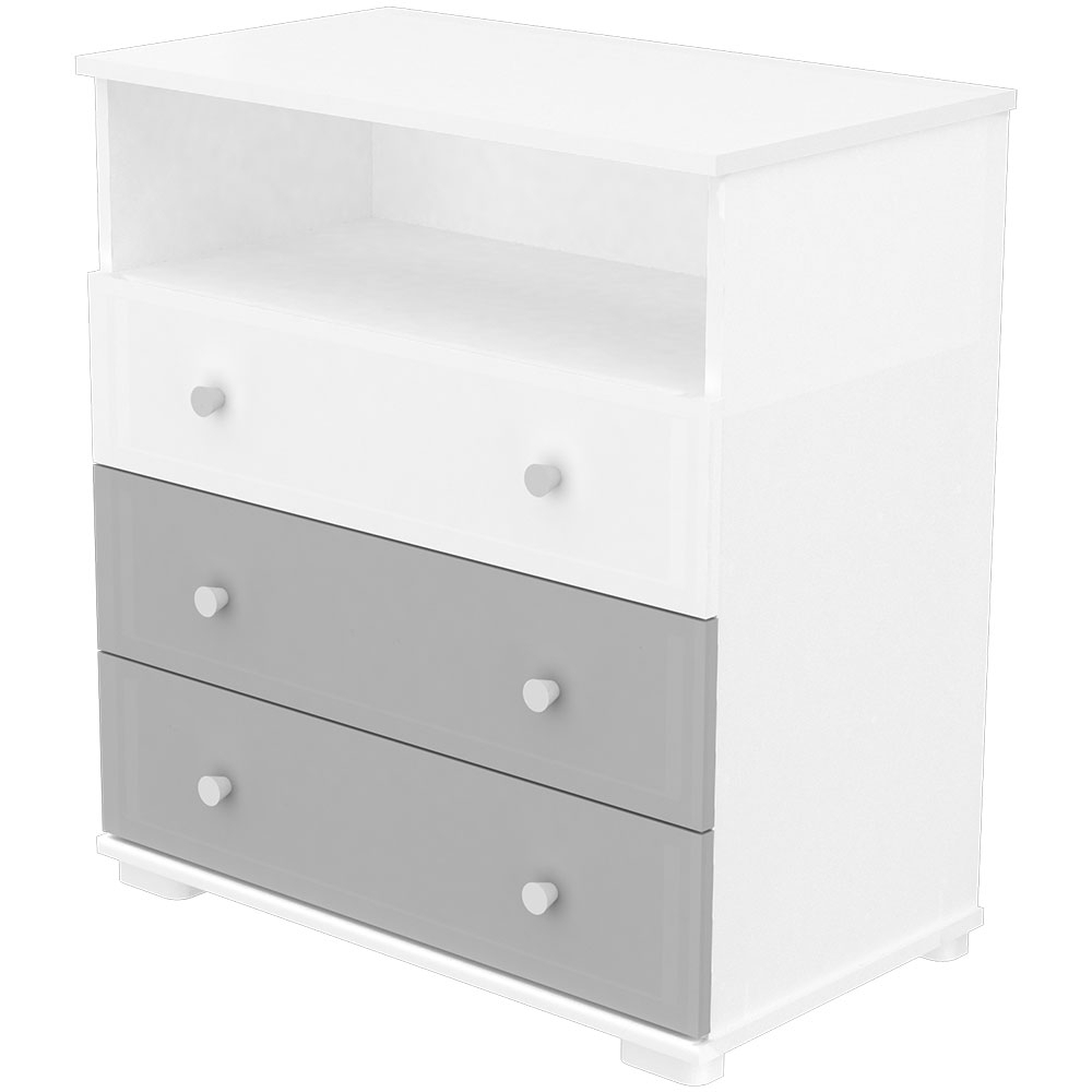 Comoda de infasat Hubners Patrik 80 cm alb grafit [2]