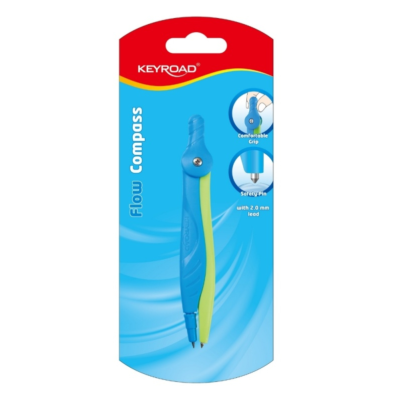 Compas plastic cu mina safety-pin Keyroad Flow, KR971533, 1 bucata/blister carton [3]