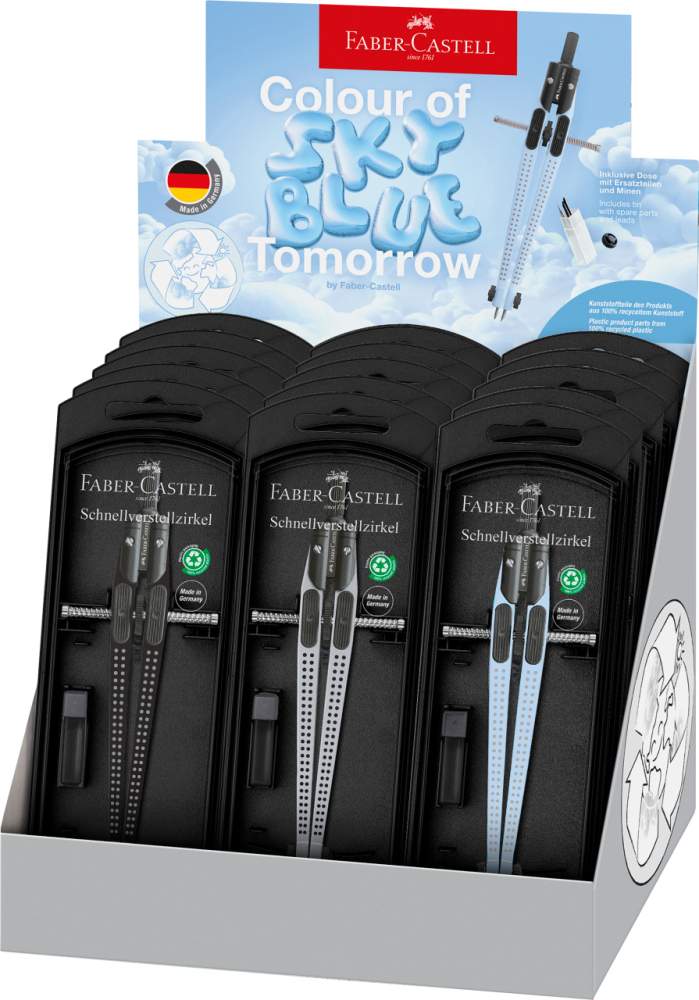 Compas quick-set grip bleu sky faber-castell [3]