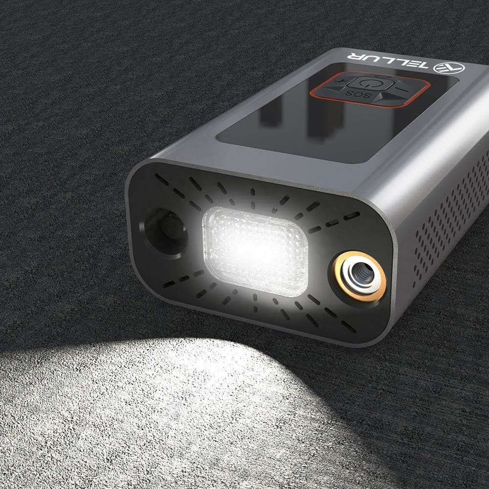 Compresor auto portabil Tellur, 150 PSI, 16L/min, 4000mAh, USB-C, aluminiu [11]