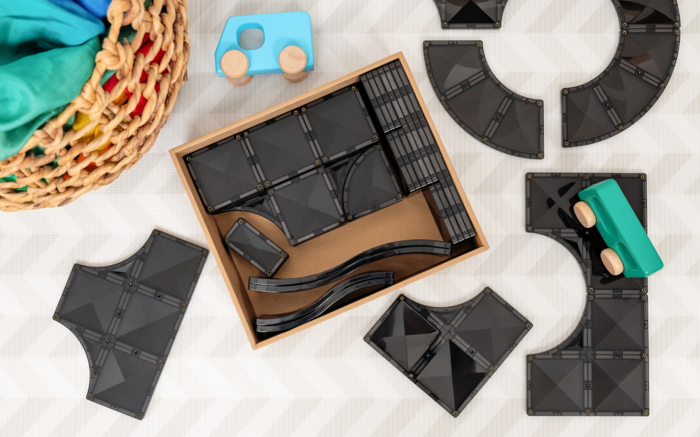 Connetix tiles - Drumuri, Rampe și Intersecții, 48 Piese Magnetice pentru Construcții Creative [11]