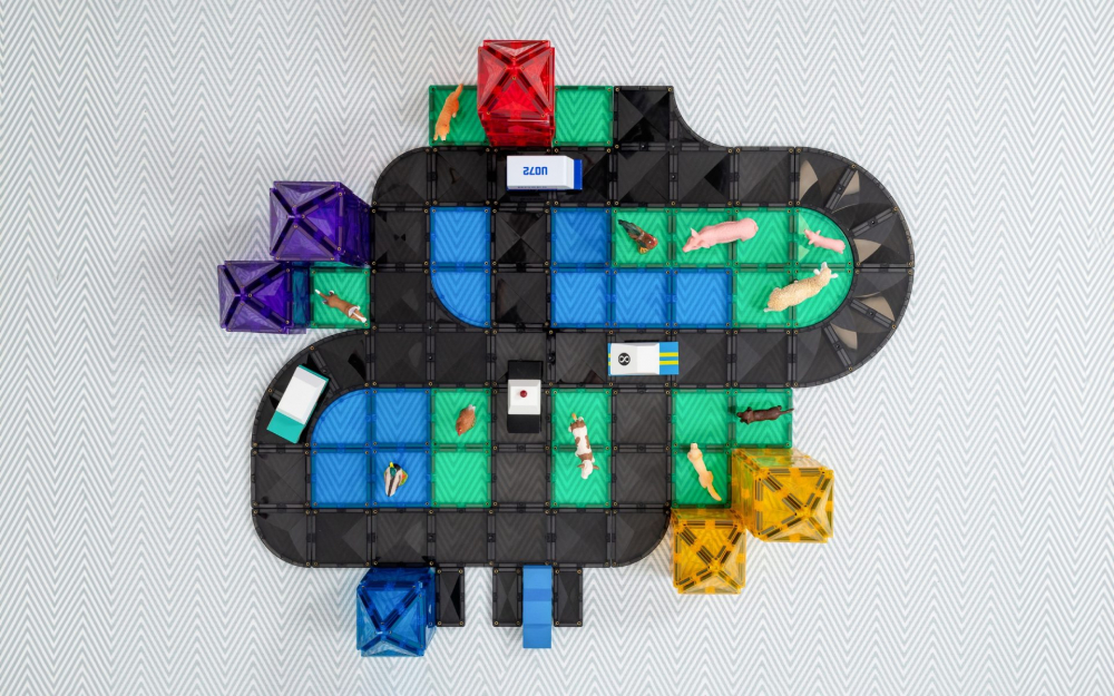 Connetix tiles - Drumuri, Rampe și Intersecții, 48 Piese Magnetice pentru Construcții Creative [8]