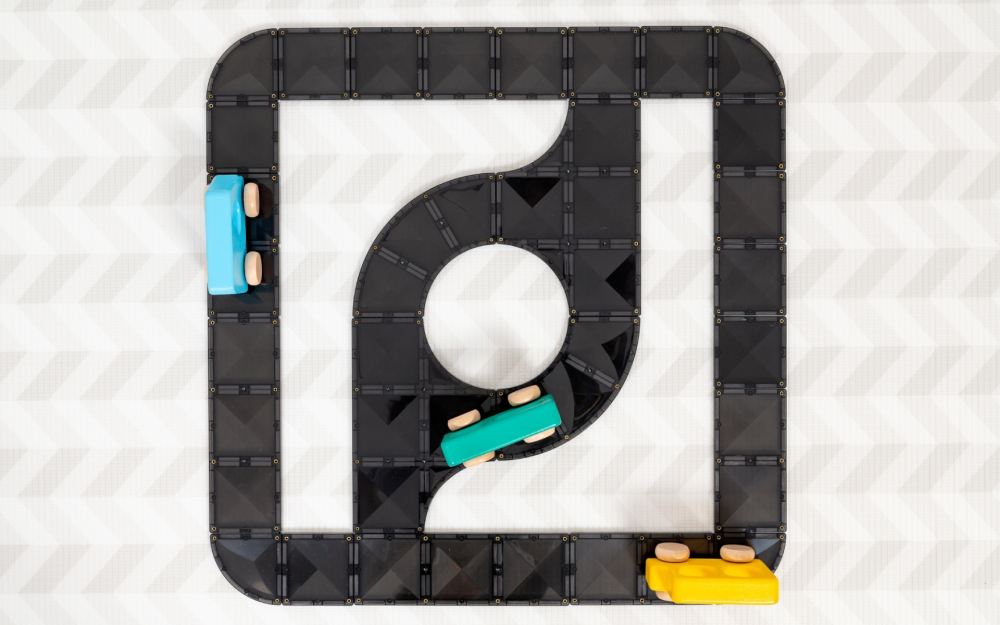 Connetix tiles - Drumuri, Rampe și Intersecții, 48 Piese Magnetice pentru Construcții Creative [6]