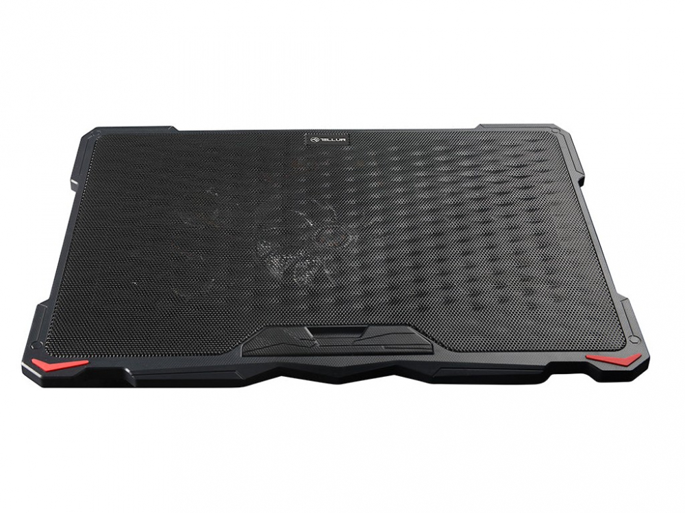 Cooling pad Tellur Basic, 17", 5 ventilatoare, LED, 2USB, Negru [1]