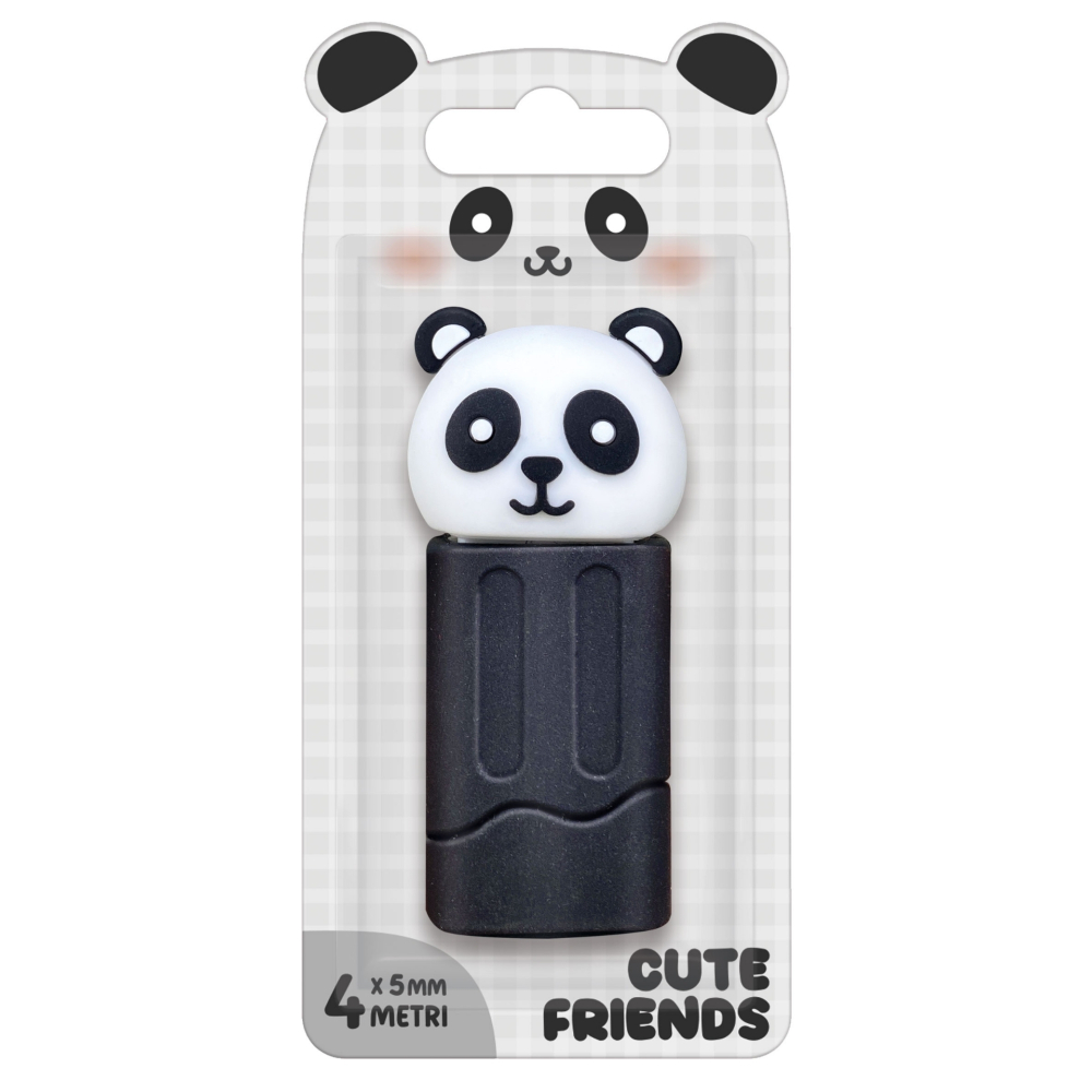 Corector cu banda Cute Friends, 4 modele (1 buc/blister,  16 buc/display) [5]