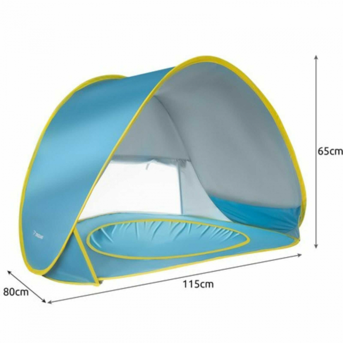 Cort Plaja Copii si Bebelusi, Protectie UV, cu Piscina - Micostore.ro [2]