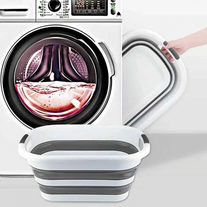 Cos de rufe pliabil, lighean cu manere, 26 L - Micostore.ro [6]