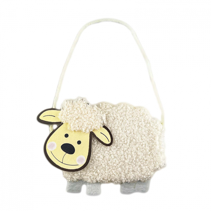 Cos din pasla handmade, figurina Oaie handmade, decor, Paste [1]