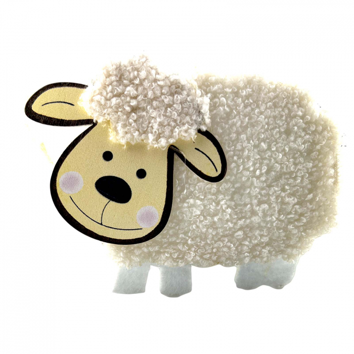 Cos din pasla handmade, figurina Oaie handmade, decor, Paste [2]