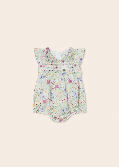 Costumas pentru bebe fete, salopeta din bumbac, Aqua [2]