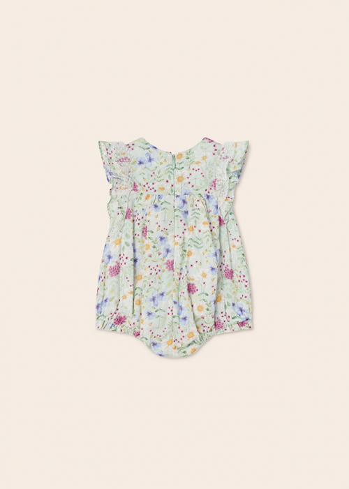 Costumas pentru bebe fete, salopeta din bumbac, Aqua [3]