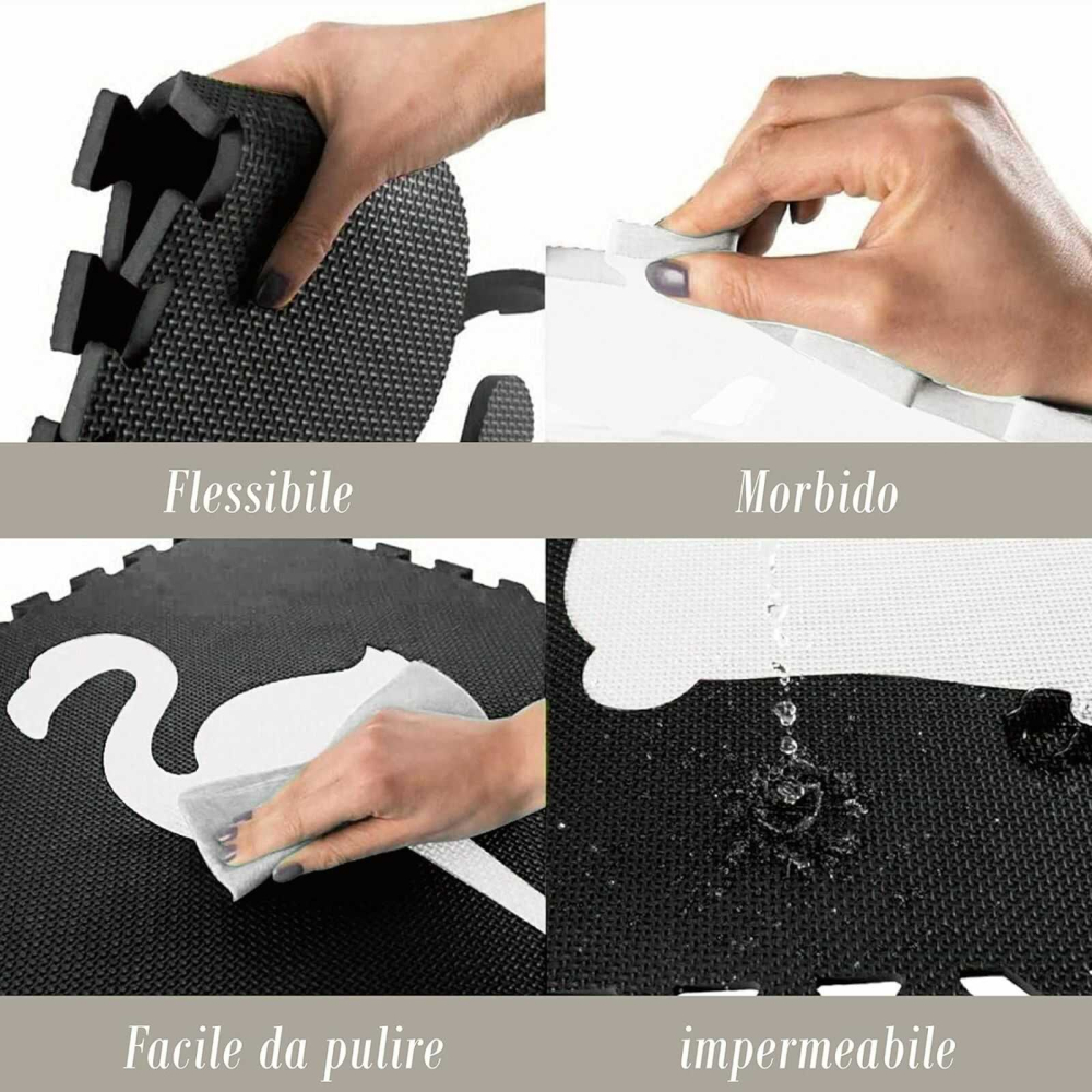 Covor de joaca bebelusi puzzle din spuma EVA, contrastant, modular, 25 piese [8]