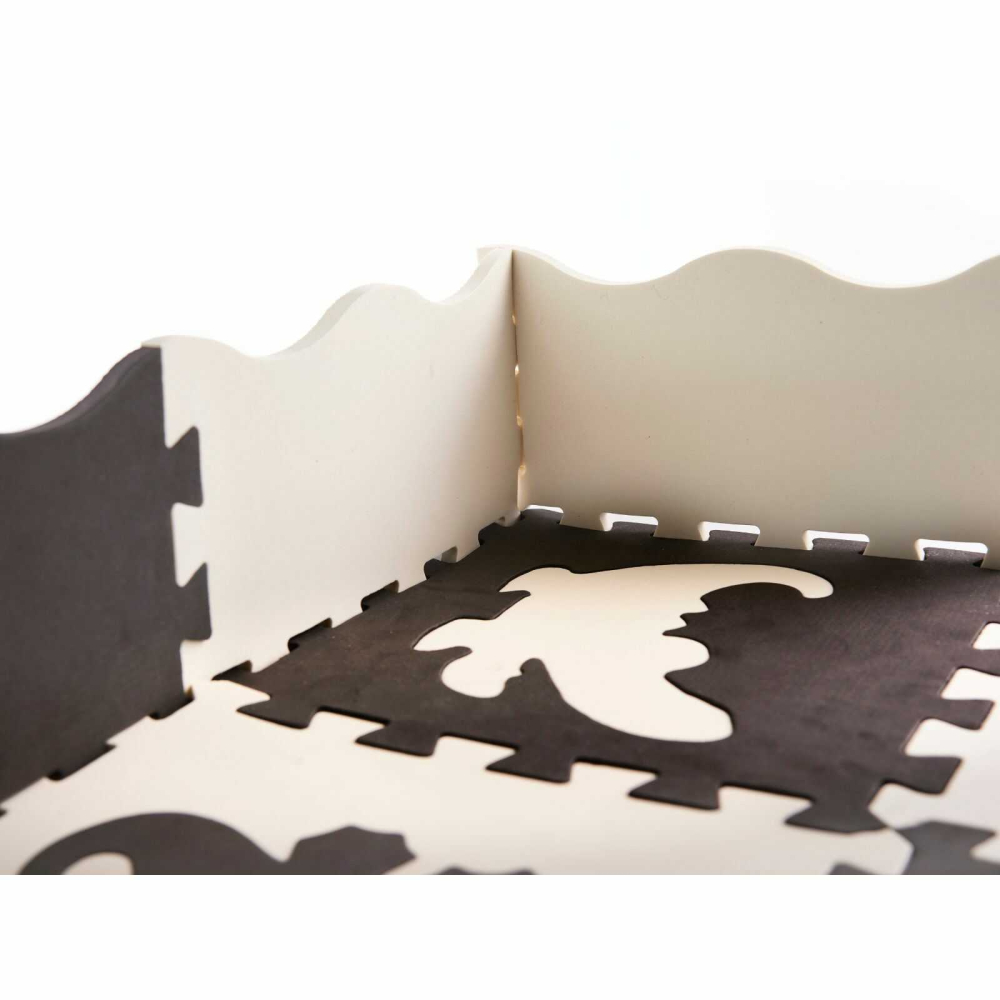 Covor de joaca bebelusi puzzle din spuma EVA, contrastant, modular, 25 piese [10]