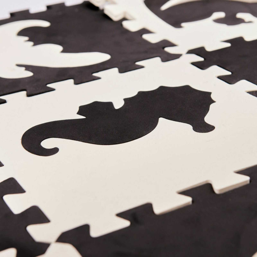 Covor de joaca bebelusi puzzle din spuma EVA, contrastant, modular, 25 piese [11]