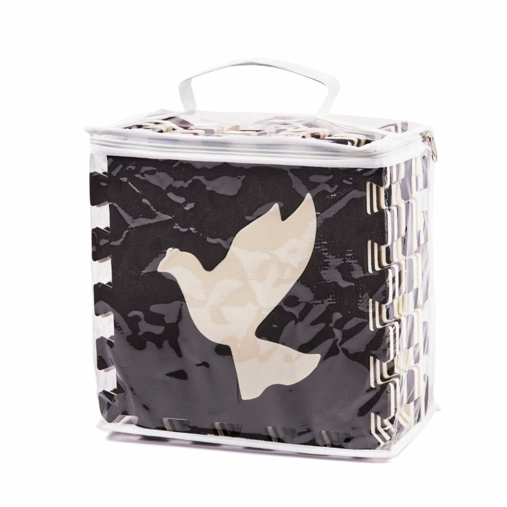 Covor de joaca bebelusi puzzle din spuma EVA, contrastant, modular, 25 piese [13]