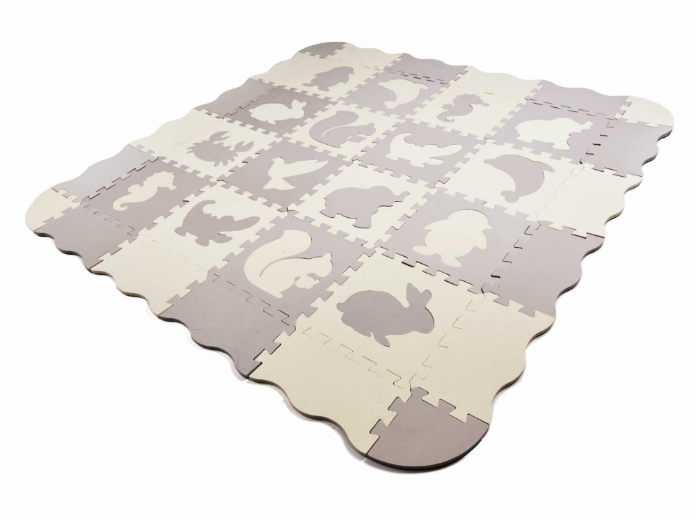 Covor de Joacă Bebeluși 143 x 143 cm, Plăci Puzzle cu Tarc Modular [5]