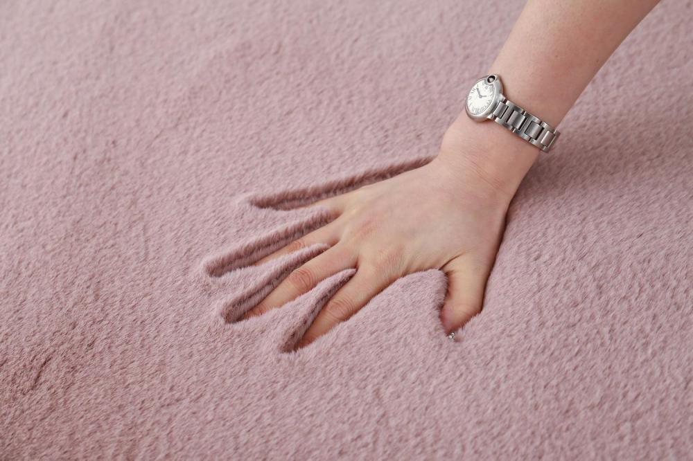 Covor heinner shaggy soft blanita roz pudra 200x300 cm [5]