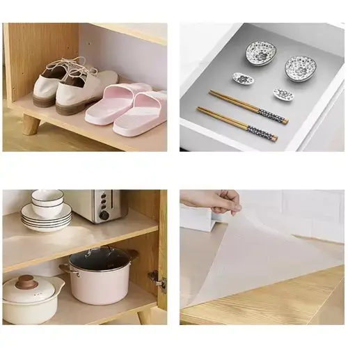 Covoras antiderapant 300x50 cm, folie protectie sertar, impermeabil, alb transparent [2]
