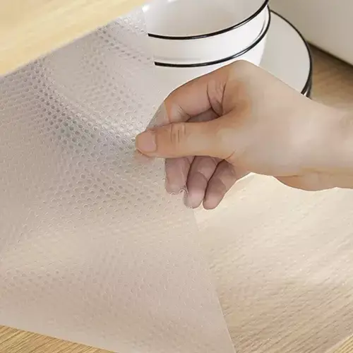 Covoras antiderapant 300x50 cm, folie protectie sertar, impermeabil, alb transparent [11]