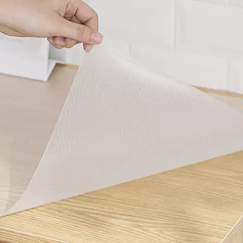 Covoras antiderapant 300x50 cm, folie protectie sertar, impermeabil, alb transparent [7]