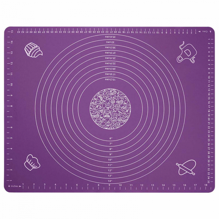 Plansa, Covoras pentru framantat aluat, Roz, 50 x 40 cm [15]