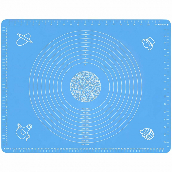 Plansa, Covoras pentru framantat aluat, Portocaliu, Folie 65 x 45 cm [3]