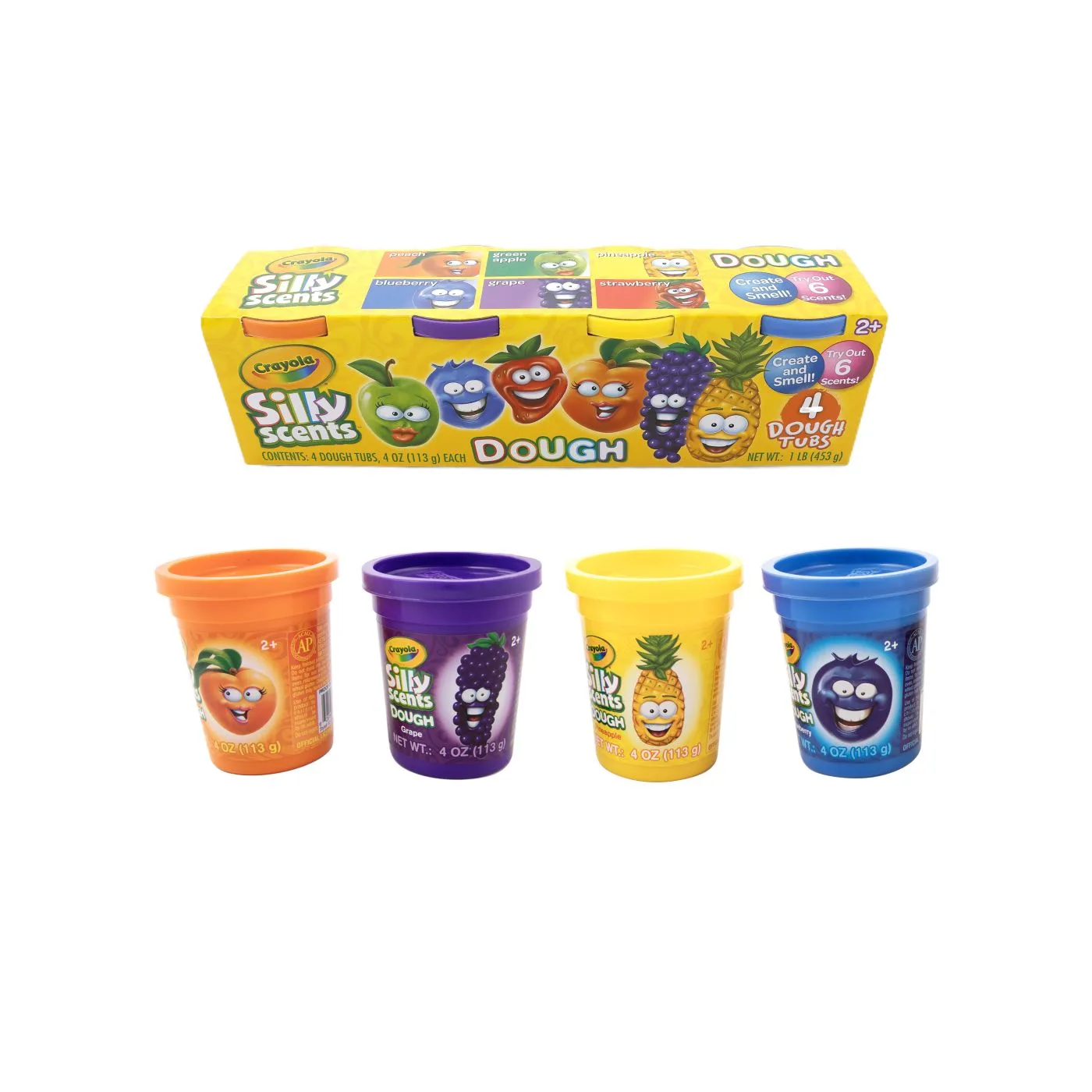 Crayola silly scents set 4 borcanase cu plastilina parfumata, copii varsta 2 ani pana la 7 ani [6]