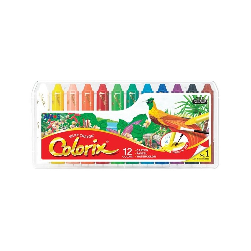 Creioane cerate Amos CRX5PC12, 12 culori, cutie PVC [7]