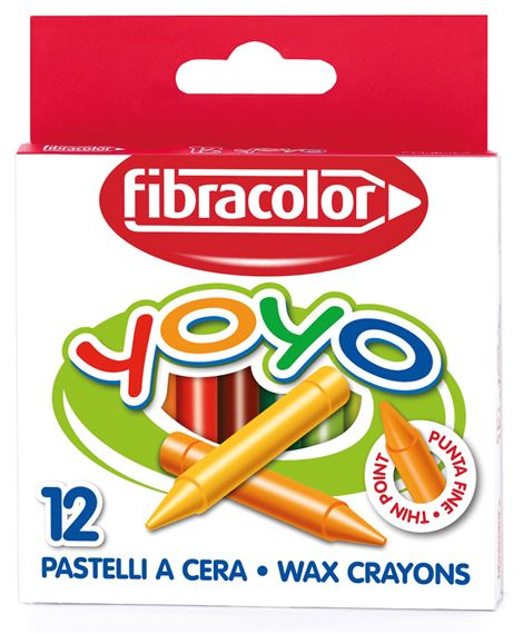 Creioane cerate Fibracolor Yoyo 12 culori [1]