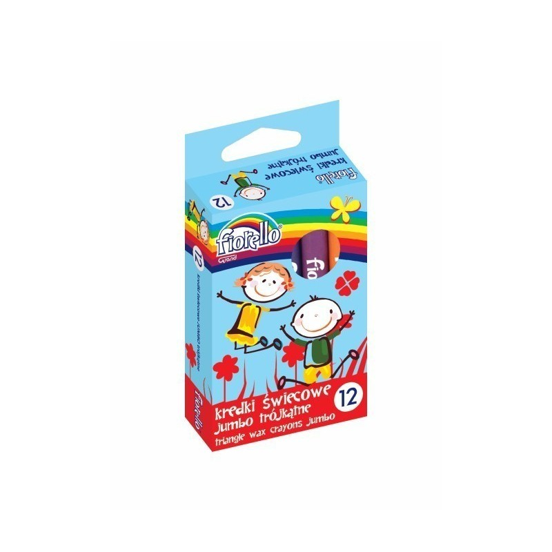 Creioane cerate Fiorello Jumbo 170-2209, triunghiulare, 12 culori, blister carton [2]