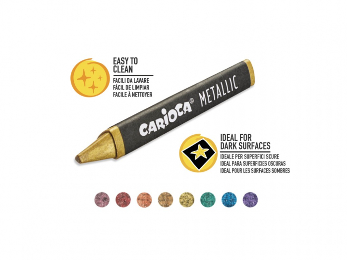 Creioane cerate Metallic Carioca 8/set [2]
